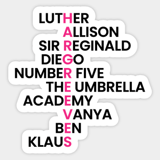 Hargreeves Family - The Umbrella Academy Sticker